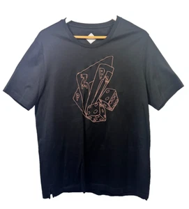 Pal Zileri italienisches schwarzes grafisches T-Shirt 40" Brustumfang, Größe 54 - Bild 1 von 7
