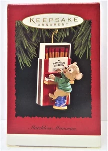 Hallmark Keepsake Ornaments "MATCHLESS MEMORIES" Mouse w/Matchbook Piano- 1996 - Picture 1 of 5