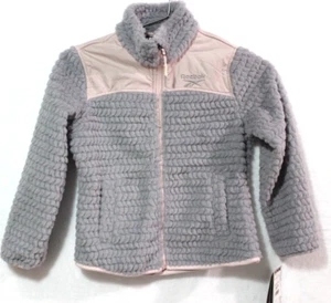 Reebok Jacket Girls Small 7/8 Faux fur Winter Multicolor Purple Pink - Picture 1 of 7