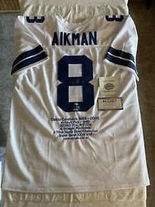 Troy Aikman Signed Career Highlight Stat Jersey Limited Edition #16/18 Tri-Star