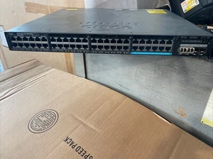 Cisco WS-C3650-48FQ-L 48-Port PoE + 4x 10GB SFP+ w/ AC Power - Picture 1 of 4