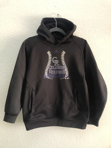 Colorado Rockies Baseball MLB adidas Hoodie Sweatshirt Youth Large 14/16 Cover