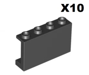 Lego ® Lot 10 Panneau Mur Noir 1x4x2 Panel Black 14718 NEW - Picture 1 of 1