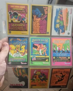 2001 Simpsons Mania Complete 9 Set Simpsadelic Chase Cards - Picture 1 of 2
