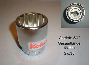 Koken Steckeinsatz 3/4" Sw. 35mm Lg. 59mm 12kant - Bild 1 von 1