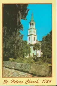 Cartolina continentale d'epoca - Chiesa episcopale di Sant'Elena - Beaufort, SC - Foto 1 di 2