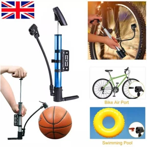 Bike Pump Bicycle Floor Pump High Pressure Portable Bike Ball Mini Tire Air Pump - Picture 1 of 21