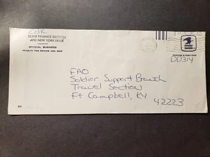 APO 09178 AUGSBURG, GERMANY 1983 Army Cover 105th FINANCE to FORT CAMPBELL, KY - Picture 1 of 2