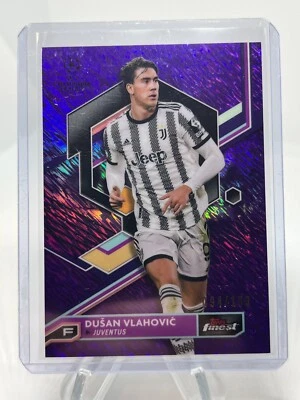 2022-23 Finest UEFA Club Competitions Purple Shimmer #72 Dusan Vlahovic /199 - Image 1 of 2