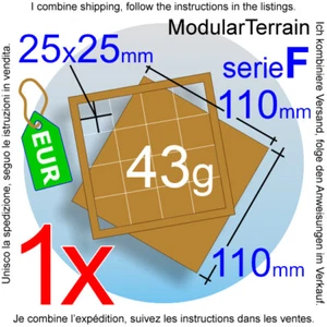 1x MDF Movement Tray 4x4 (F 0mm) 25mm Square Base War Hammer 40k Wargames - Imagen 1 de 7