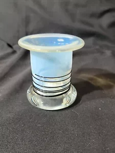SELTENE " EVA SVESTKOVA " Opal Art Glas Vase/Windlicht MISA DECO TSCHECHIEN Tschechoslowakei - Bild 1 von 8