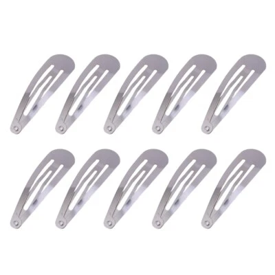 50pcs Hair Clips Metal Snap Hair Clips Black Snap Hair Clips Girls Hair Clips - Image 1 of 4