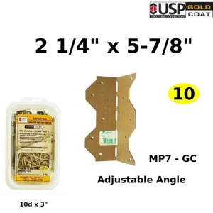 Ángulo de encuadre multiusos 2-1/4" x 2-1/4" x 5-7/8" USP capa dorada MP7 - paquete de 1º - Imagen 1 de 2