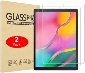 2 Pack Galaxy Tab A 10.1 Screen Protector Tempered Glass for Samsung SM-T510 - Picture 1 of 5