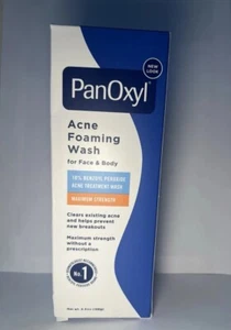 PanOxyl Acne Foaming Wash Benzoyl Peroxide 10% Maximum Strength Antimicrobial - Picture 1 of 4