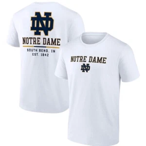 NEW Notre Dame Fighting Irish Game Day 2-Hit White T-Shirt Large SOLD OUT - Picture 1 of 2