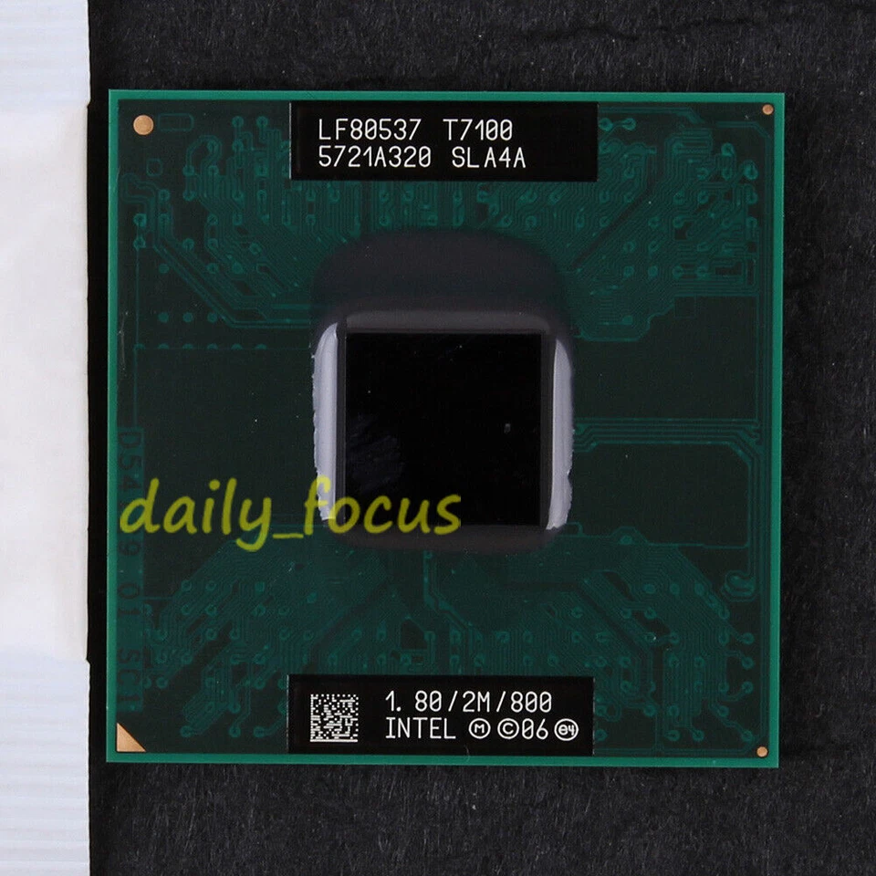 For Intel Core 2 Duo T7100 SLA4A 1.8 GHz LF80537GG0332M CPU Processor 800 MHz - Image 1 of 2