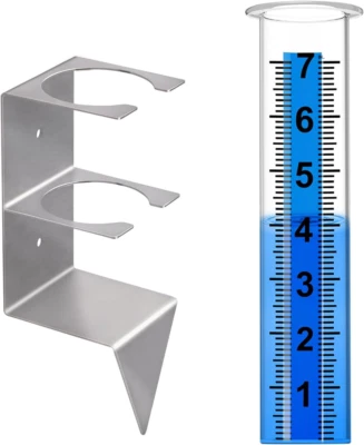 Rain Gauge Outdoor,7" Rain Gauges Outdoors Best Rated with Stainless Steel Rack - Image 1 of 4