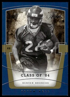 2004 Flair Tatum Bell Rookie 166/799 Denver Broncos #85 R13 - Image 1 of 2