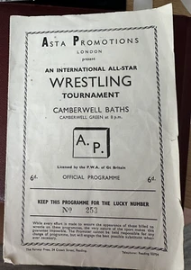 BERT ASSIRATI V HENRI PIERLOT - PROGRAMMA WRESTLING - Foto 1 di 2
