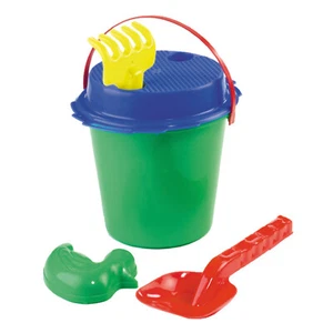 Sandeimer Set Eimer Harke Schaufel Förmchen Sandspielzeug für Kinder Meer Strand - Bild 1 von 2