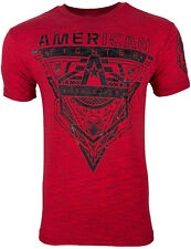 AMERICAN FIGHTER Camiseta Para Hombre CRESTLINE Atlética Militar Roja