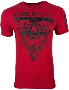 AMERICAN FIGHTER Men's T-shirt CRESTLINE Athletic Military Red - Picture 1 of 9