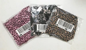 Qty 3 Victoria Secret Panty Cheeky Underwear Cheetah Animal Black Floral XXL SET - Picture 1 of 4