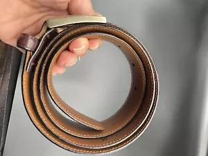 Cinturón Hombre Almacén Cuero Italiano Hecho en Italia Marrón Talla 34  - Imagen 1 de 7