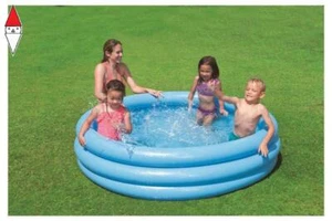 GIOCO ESTIVO INTEX (GONFIABILE) PISCINA CRYSTAL BLU GRANDE CM168X38 - Foto 1 di 1