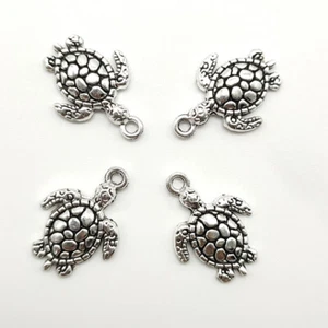 20X Sea turtles Antique Silver Charms Pendants for Jewelry Making DIY 22*16mm - Picture 1 of 5