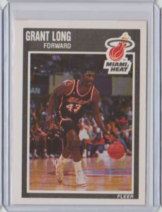 1989-90 Fleer Rookie Card #82 Grant Long Miami Heat - Picture 1 of 1