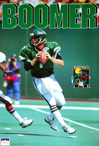 BOOMER ESIASON 1993 New York Jets QB Vintage Starline NFL Action 22x34 POSTER Cover