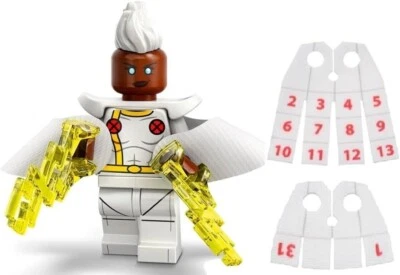 LEGO Marvel Serie 2 Minifigura: Minifigura de Tormenta con LEGO Calendario Capas de Hombre Foto 1 de 4