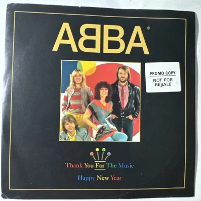 RARE 45 RPM RECORD: ABBA PROMO Thank You For the Music White Label Polydor (FH) - Image 1 of 4