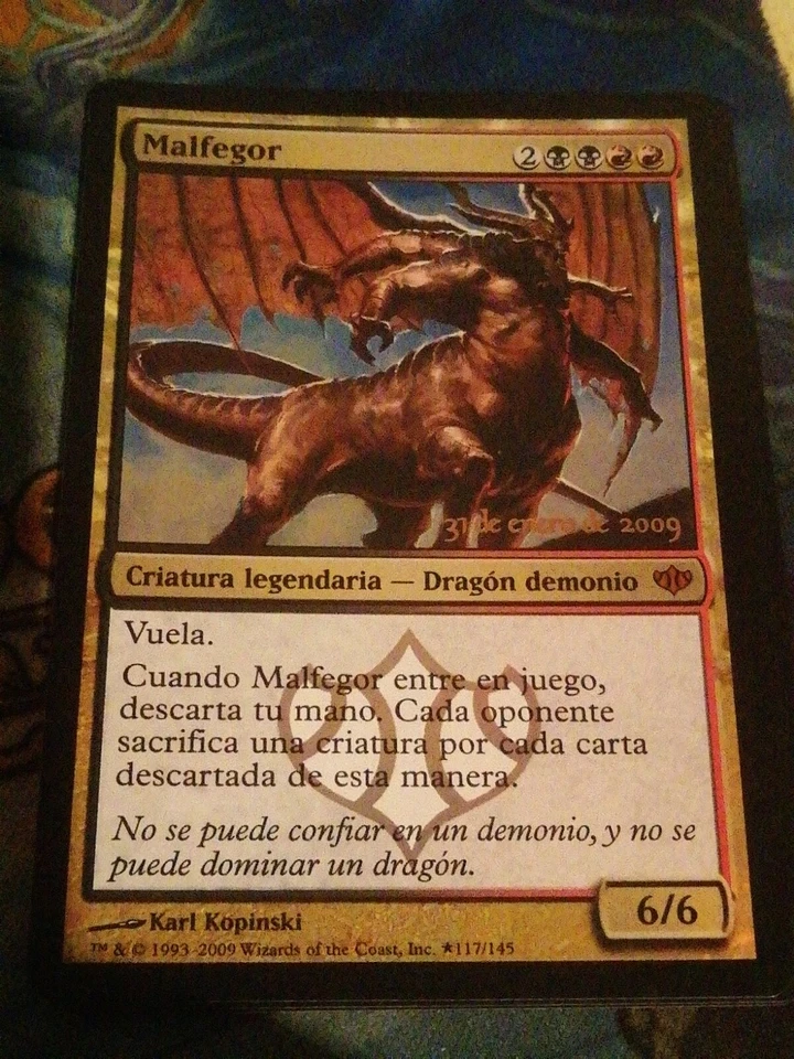 MTG FOIL Malfegor - Prerelease Promo - Magic the Gathering EXCELLENT - Imagen 1 de 1