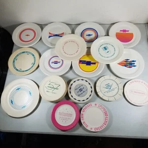 138 Chevy Paper Plates 1955-70s Unused Dealer Promo Pink Retro Movie Prop - Picture 1 of 12