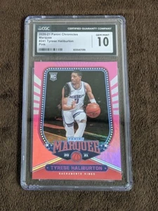 2020-21 CHRONICLES PINK MARQUEE ROOKIE CGC 10 TYRESE HALIBURTON KINGS - Picture 1 of 1