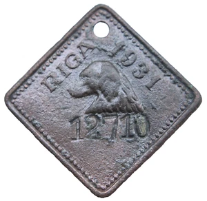 Vintage Erkennungsmarke Riga 1931 Jahr - Bild 1 von 2