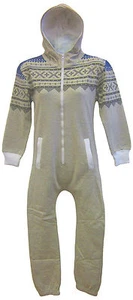 Kids Unisex Bodysuit Hoody Hooded All In One Piece Jumpsuit Sizes 7-13 years - Picture 1 of 2