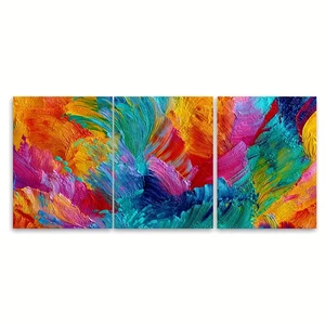 3pcs Abstract Impressionist City Street Art Metal Print Ready to Hang Art - Picture 1 of 7