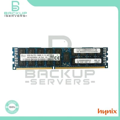 HMT84GR7BMR4C-H9 Hynix 32GB 4Rx4 DDR3-1333 PC3-10600 CL9 240-Pin ECC Reg Memory - Image 1 of 3