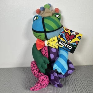 Romero Britto Plush Frederic Frog Prince Pop Art Stuffed Animal Medium 12” NWT - Picture 1 of 10