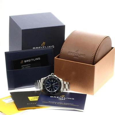 BREITLING SUPER OCEAN II 44 A17392 44mm SS Blue Dial Automatic Date #C532 - image 1 of 4