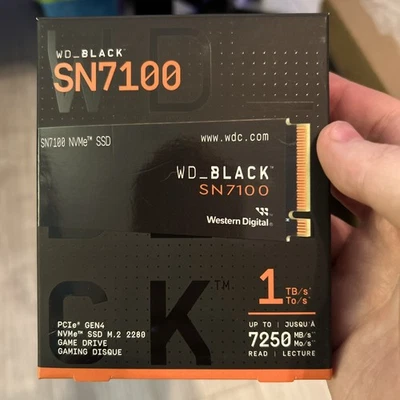 WD BLACK 1TB SN7100 M.2 2280 Gen4 PCIe NVMe SSD Solid State Drive WDS100T4X0E - Image 1 of 2