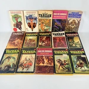 Tarzan Edgar Rice Burroughs Ballantine Ace Vintage PB Book Lot of 15 - Picture 1 of 10