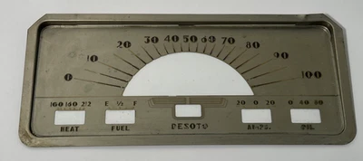 DeSoto 1937 Vintage Velocímetro y Calibre Cluster Vidrio y Marco 37 Foto 1 de 4
