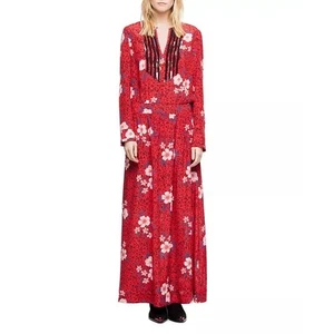 Vestido Maxi Bohemio Floral Encaje Zadig And Voltaire Nuevo con Etiquetas Remus Pensee Talla Pequeña - Imagen 1 de 14