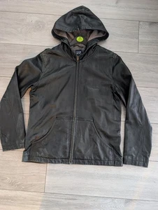 Gap lambs leather zip up jacket mens size meduim - Picture 1 of 10