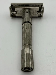 Navaja de afeitar de seguridad Gillette E4 Fat Boy 1959 ajustable doble filo antigua 59 E-4 - Imagen 1 de 12